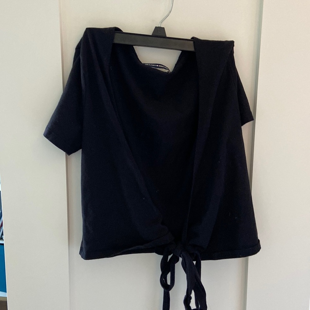 Brandy Melville black wrap top